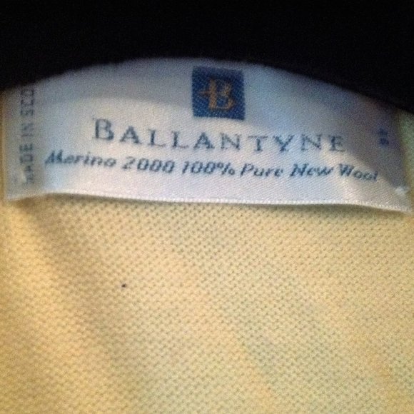 BALLANTYNE MEN SWEATER NEW WITH TAG 100%PURE NEW WOOL MERINO MADE-IN-SCOTLAND - Picture 2 of 4